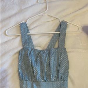 Blue cropped top